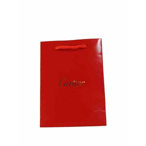 Cartier Red Gift & Shopping Empty Bag Only - H 6" x L 4.5" x W 2.5" Designer